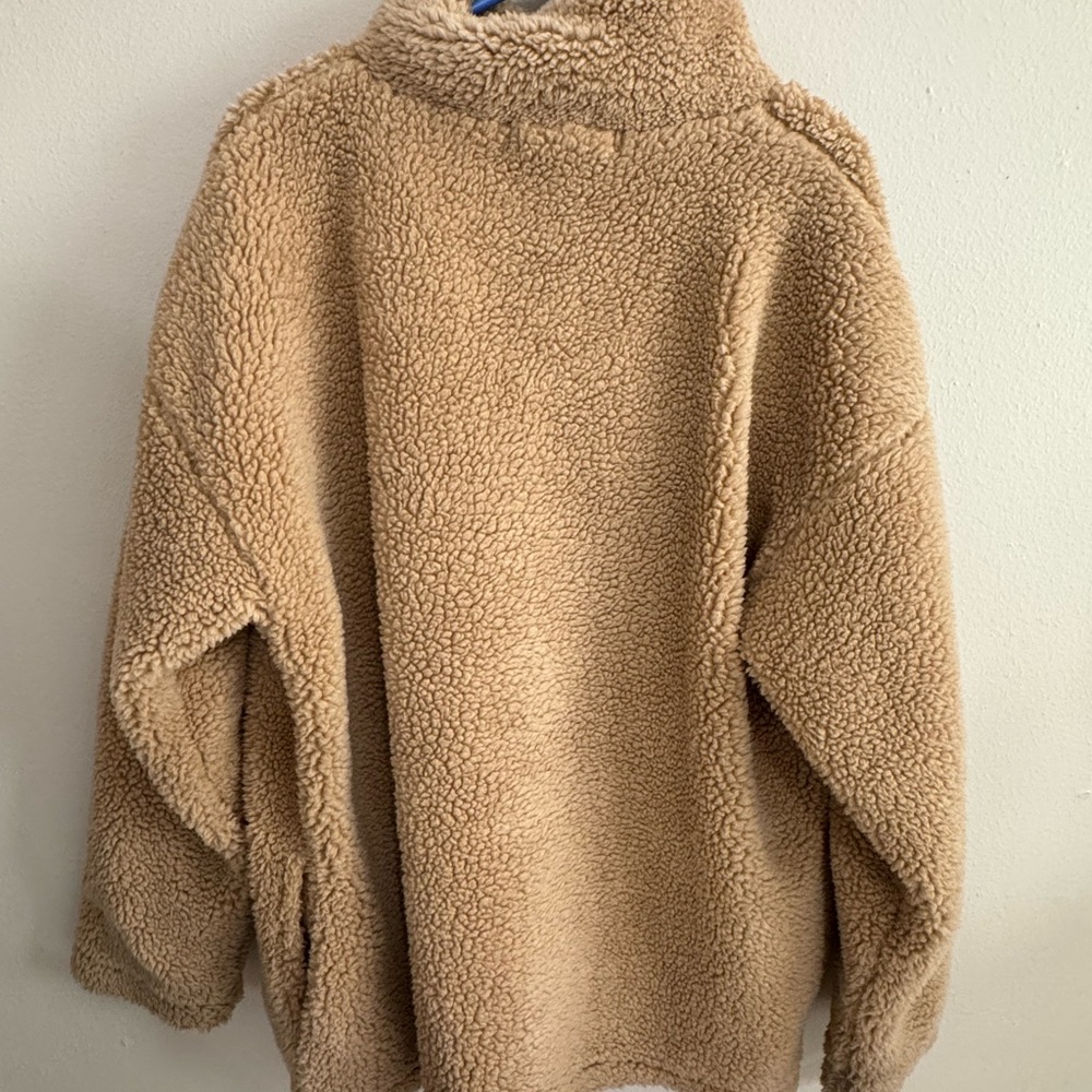 Forever 21 Tan Sherpa Teddy Jacket Large - Picture 2 of 3